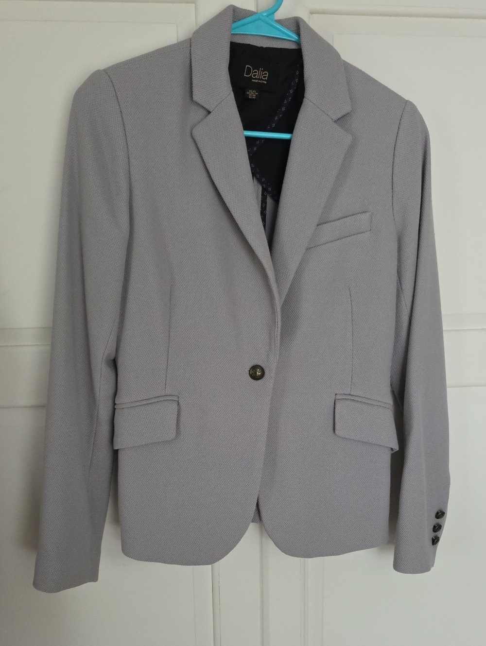 Dalia Women's Pale Gray Single-Button Tailored Blazer